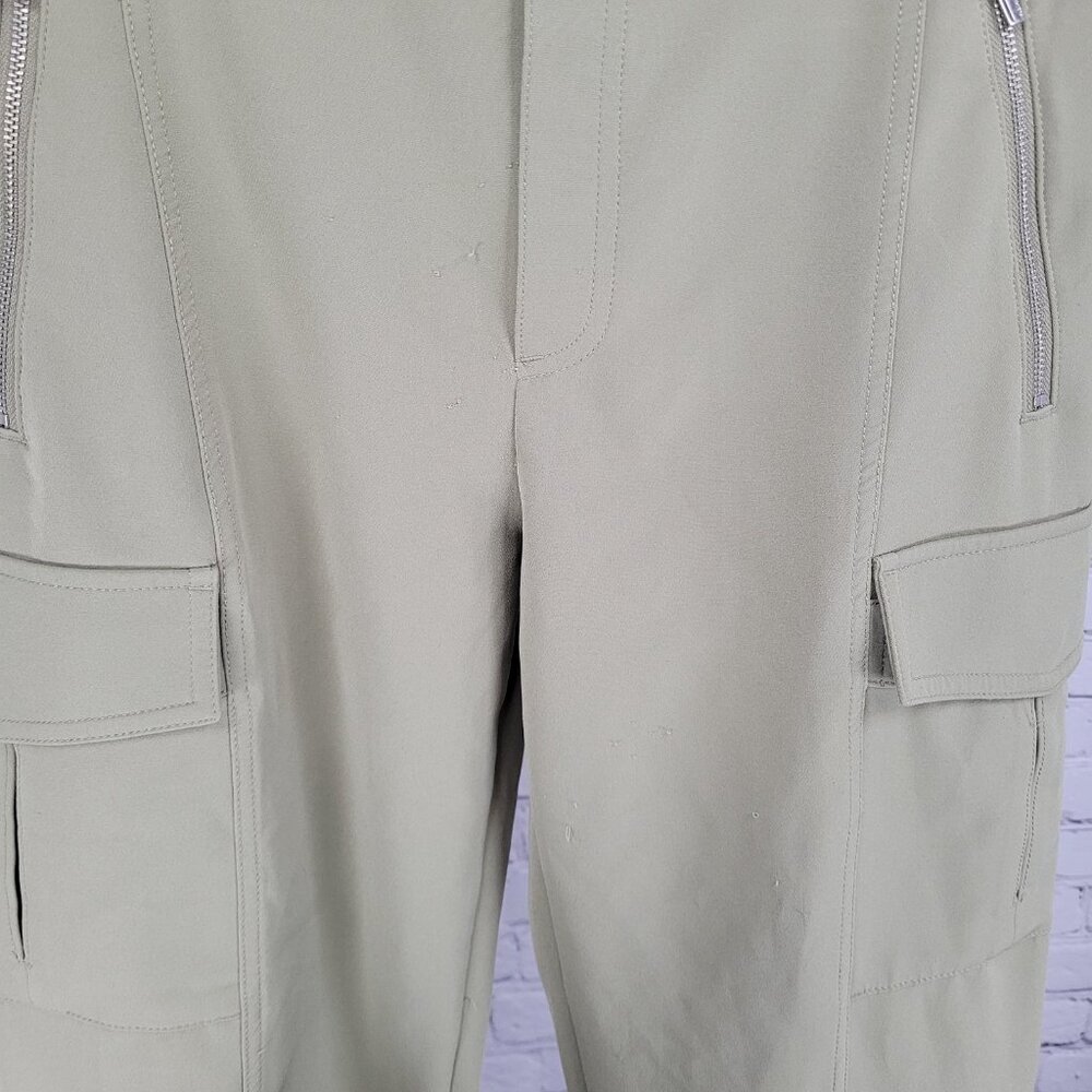 Athleta Green Athleisure Stretch High Rise Cargo Pockets Pants Size 4 (26x39) - Picture 5 of 13